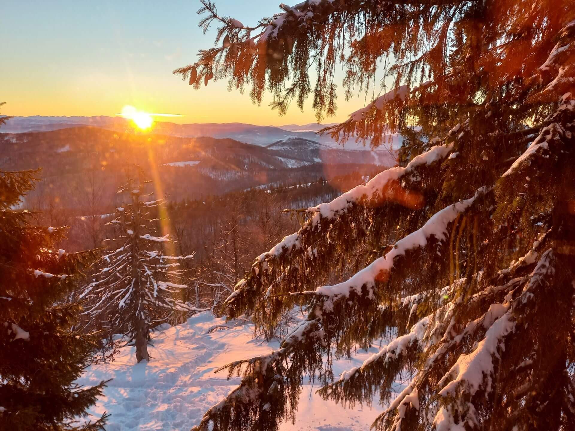 Beskid Zywiecki Zima