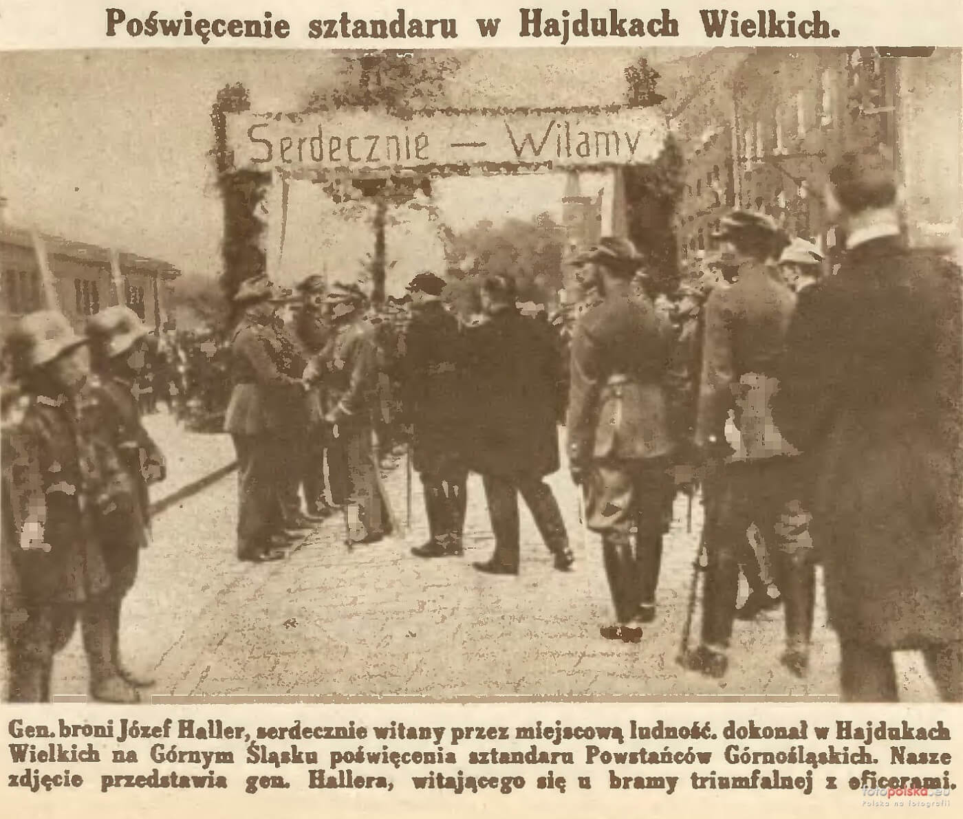 Chorzów Armii Krajowej 1925 Powitanie gen Hallera Światowid