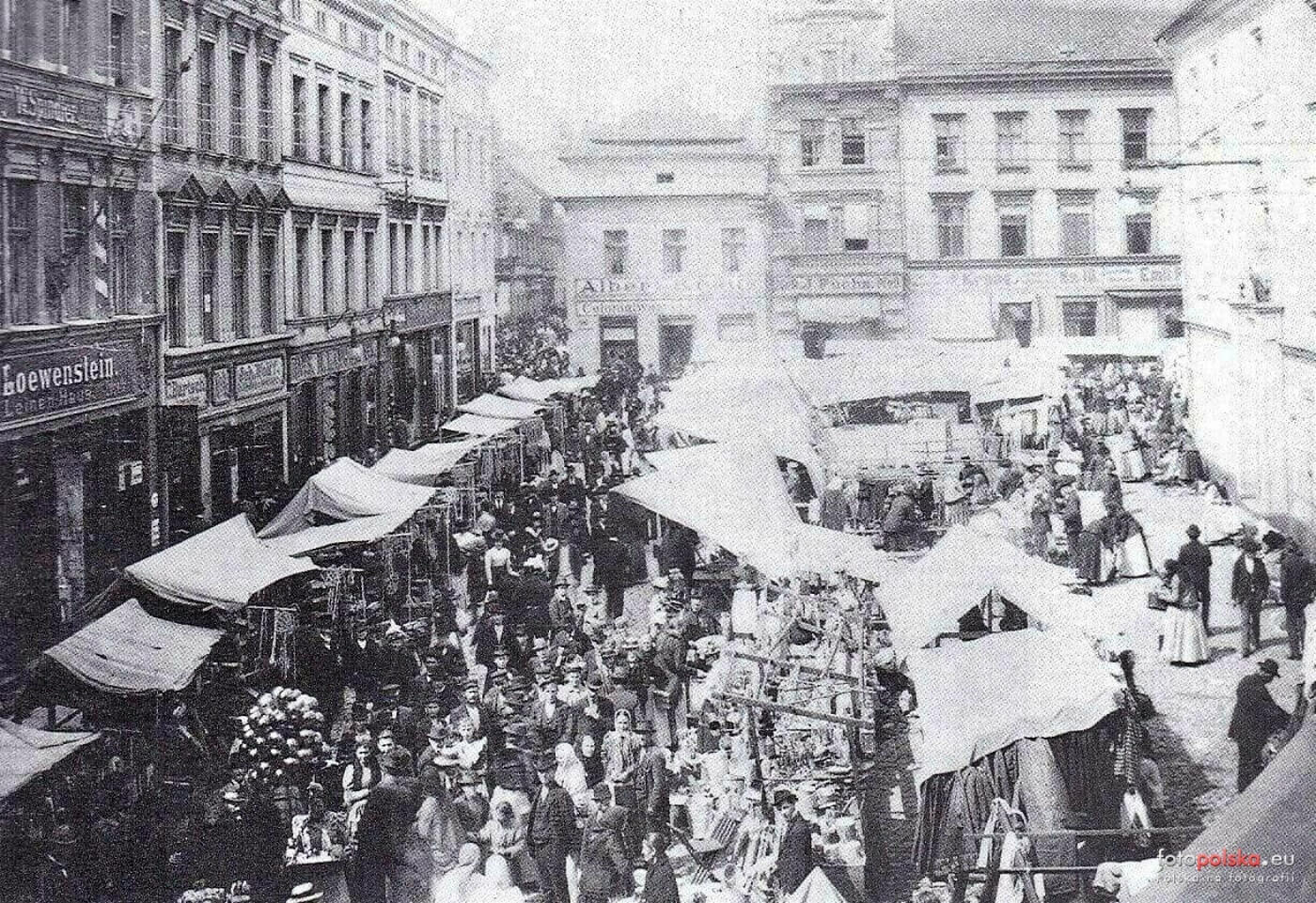 Gliwice Rynek 1899 targowisko