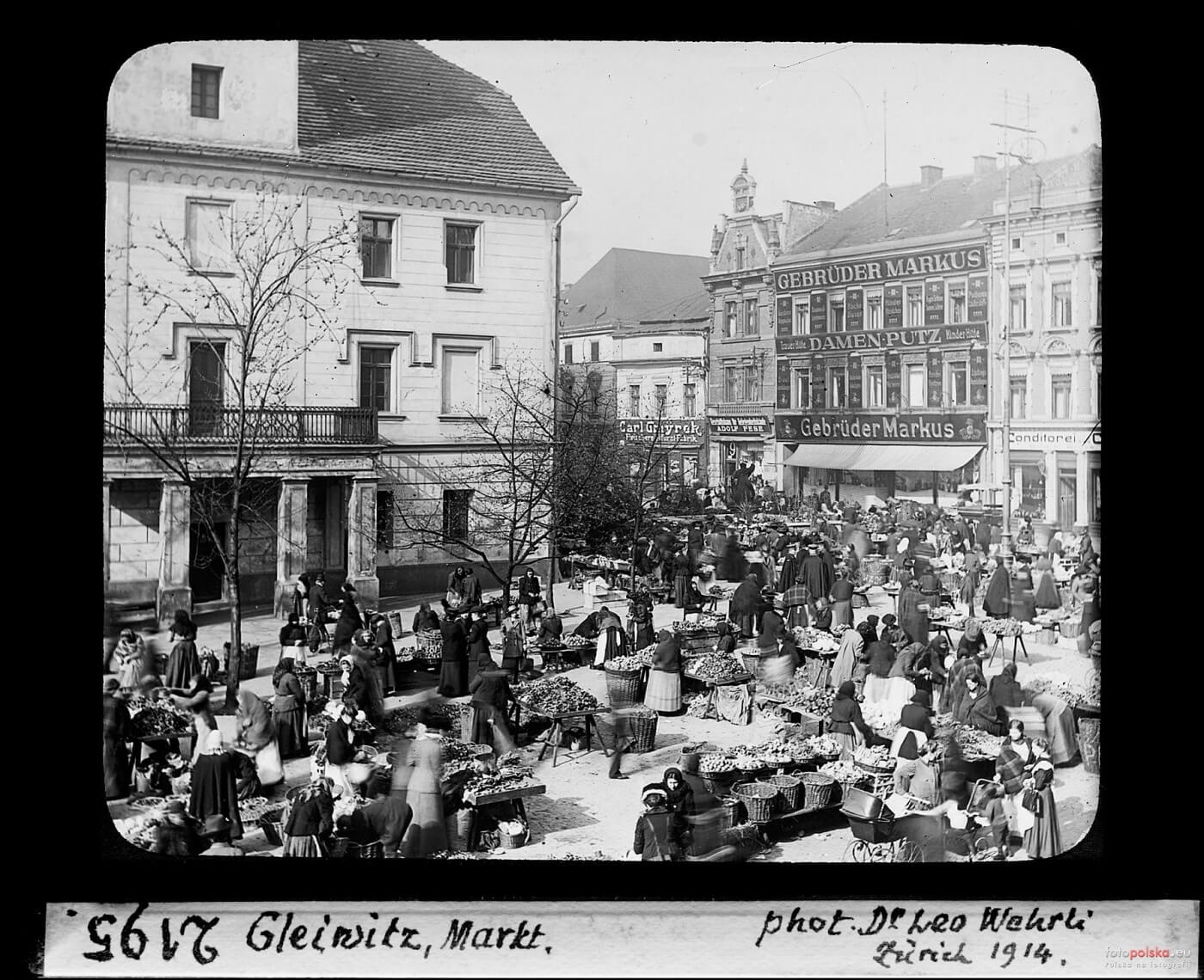 Gliwice Rynek 1914 targ