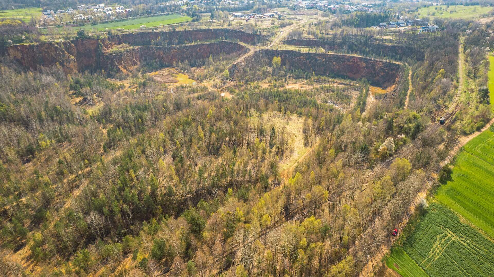 Hałda Popłuczkowa widziana z powietrza