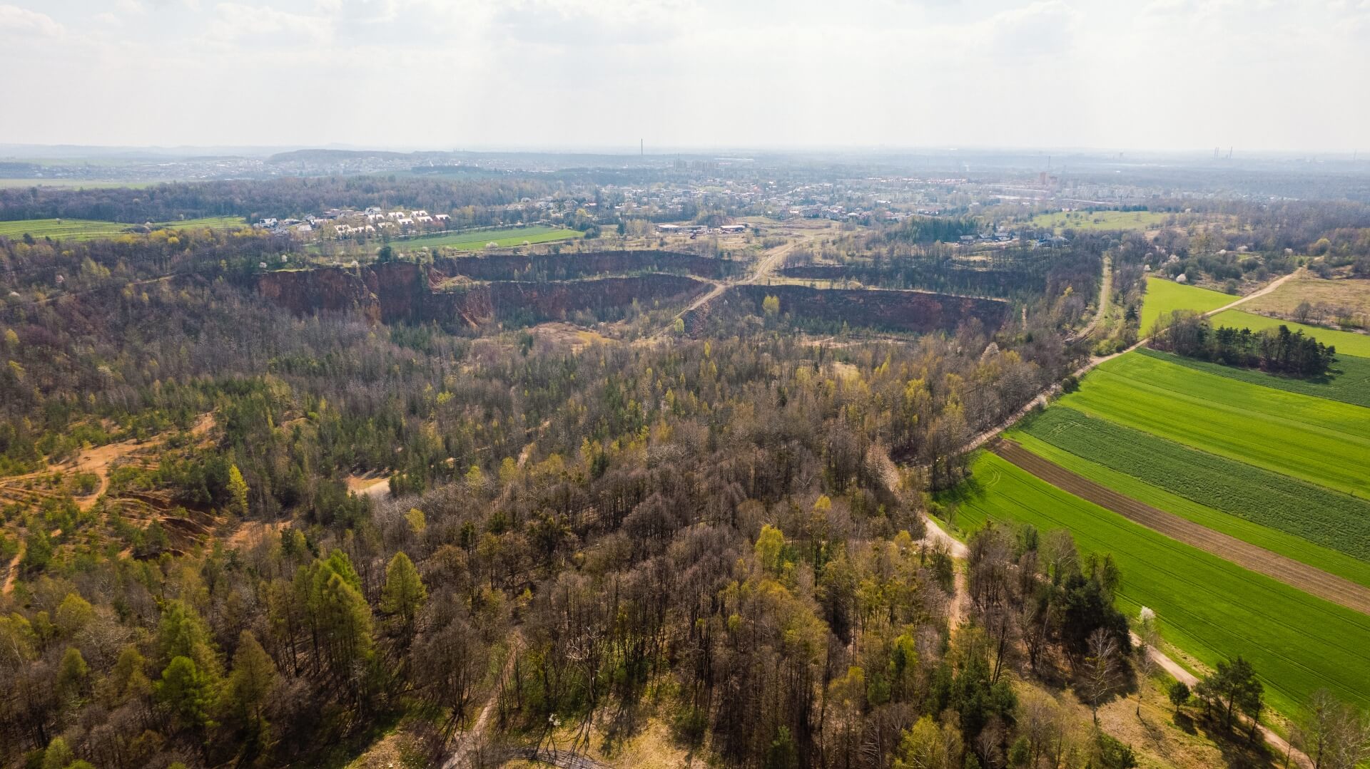 Hałda Popłuczkowa widziana z powietrza