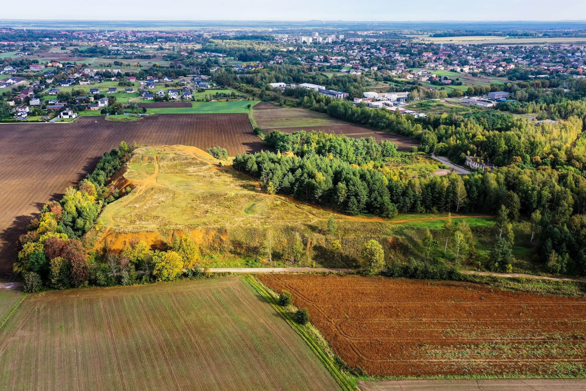 Hałda Popłuczkowa widziana z powietrza