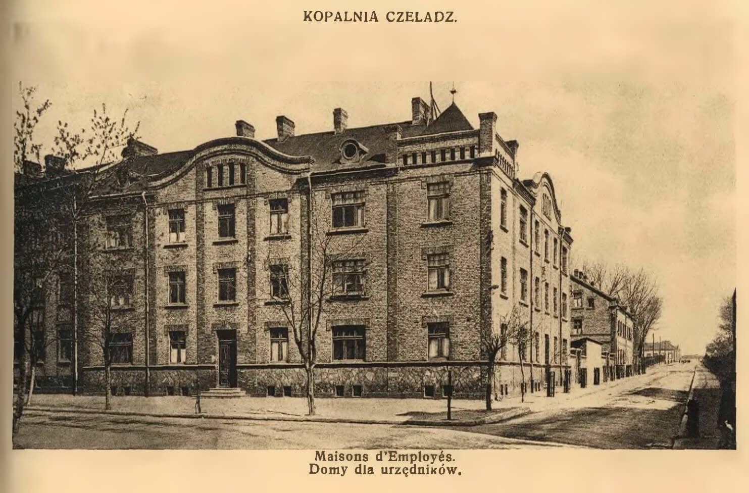 Domy dla urzędników kopalni Czeladź w roku 1929