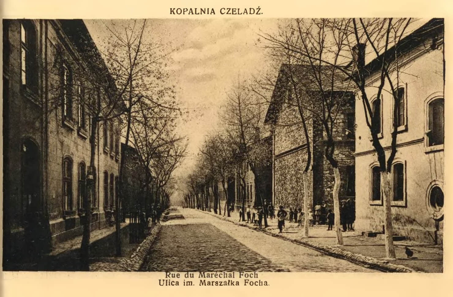 Ulica Marszałka Focha, osiedle kopalni Czeladź w roku 1929