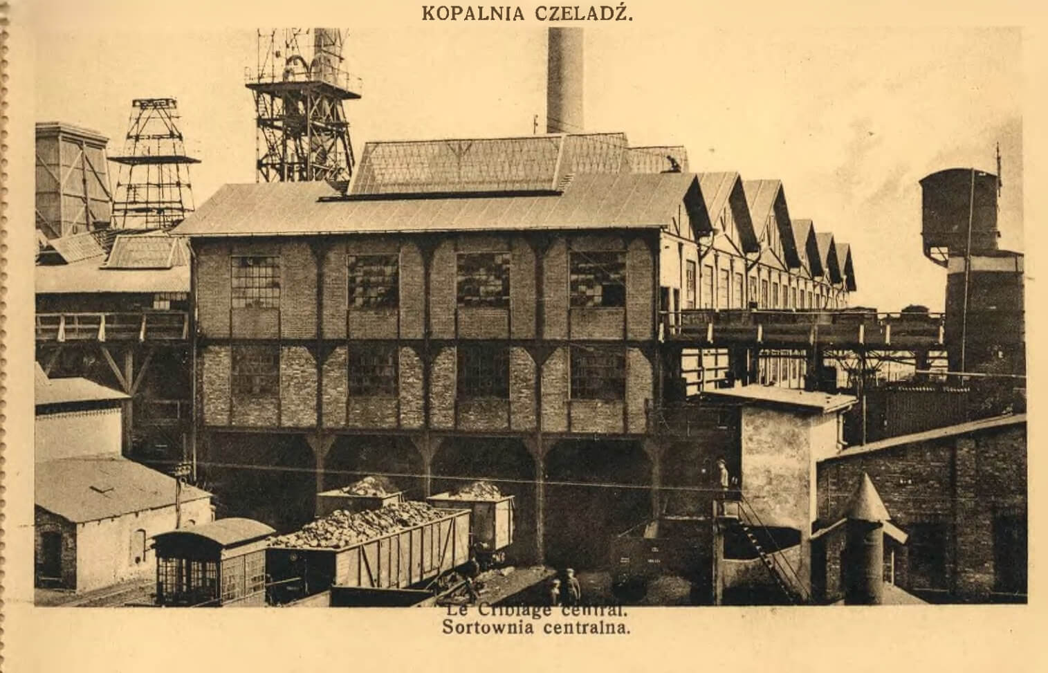 Sortownia centralna kopalni Czeladź, rok 1929