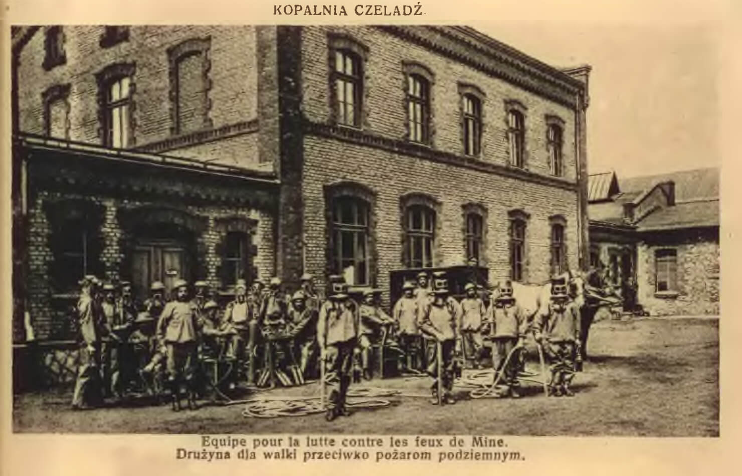 Drużyna do walki z pożarami podziemnymi, kopalnia Czeladź 1929