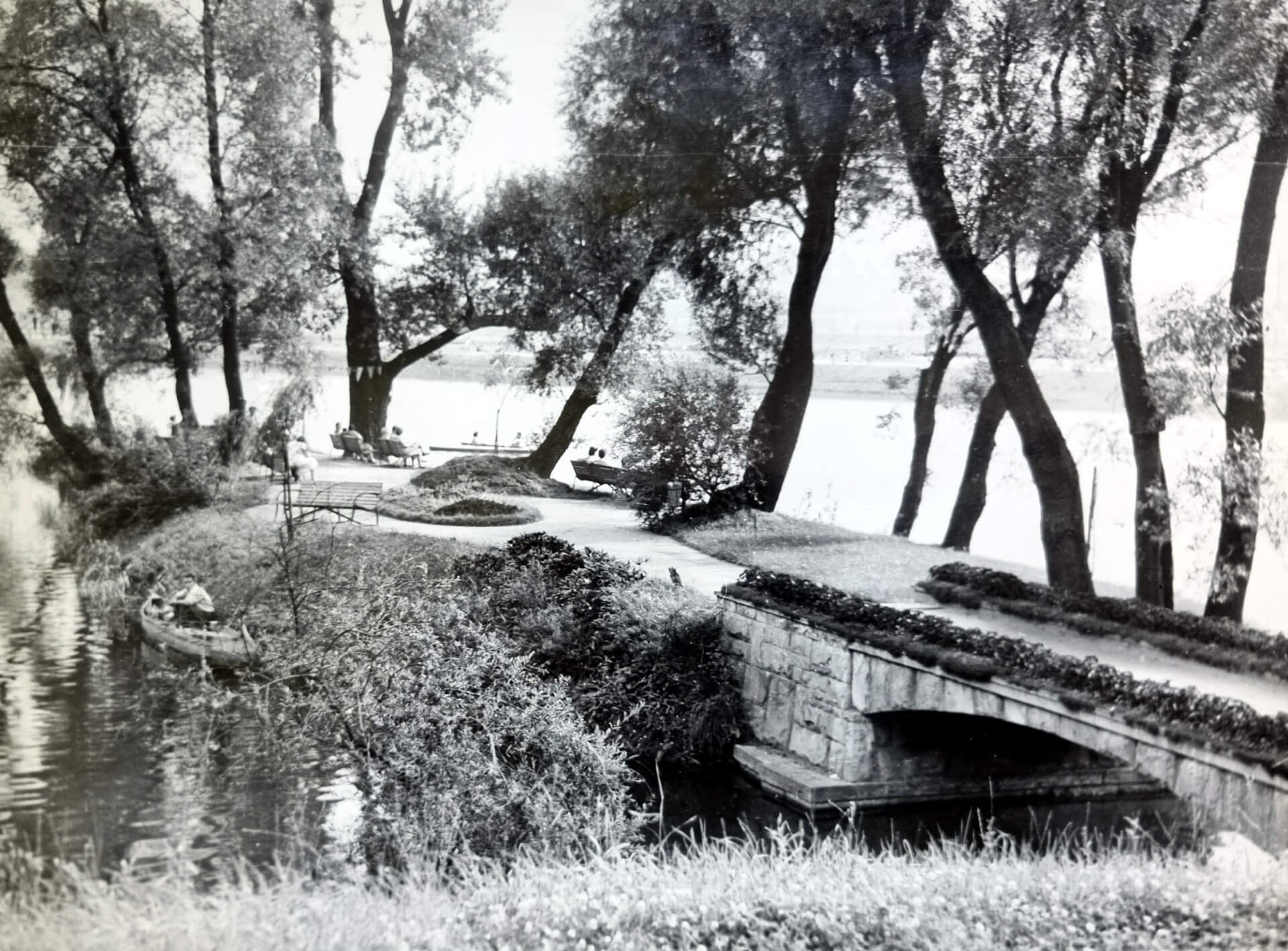 Nad Dużym Stawem w latach 50.