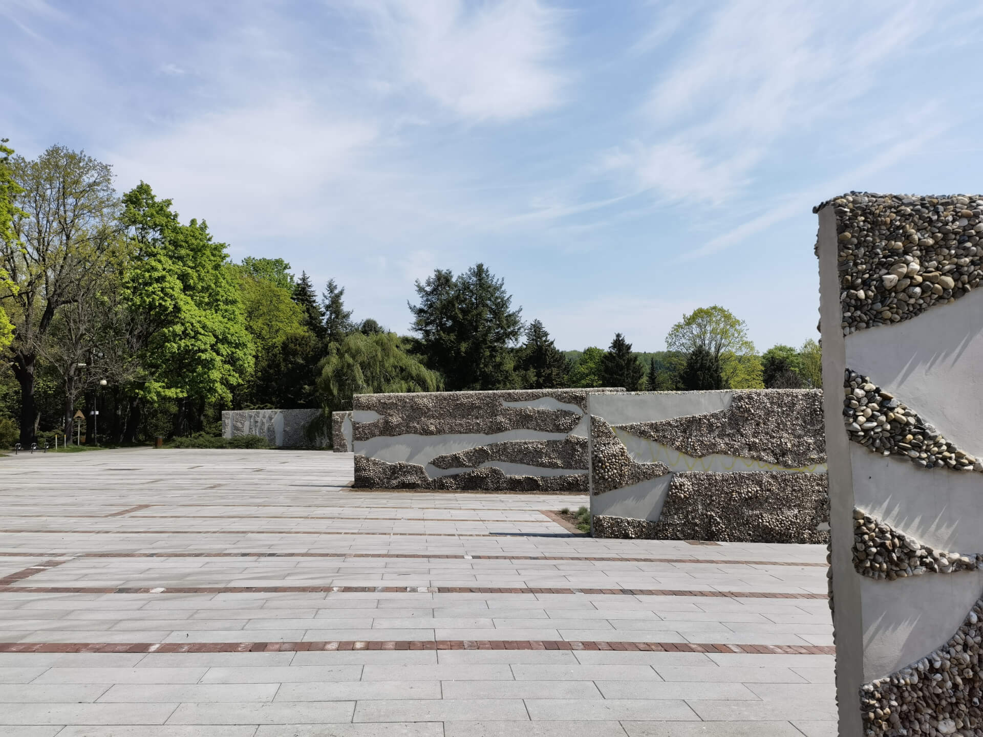 Park Śląski ściany mozaikowe