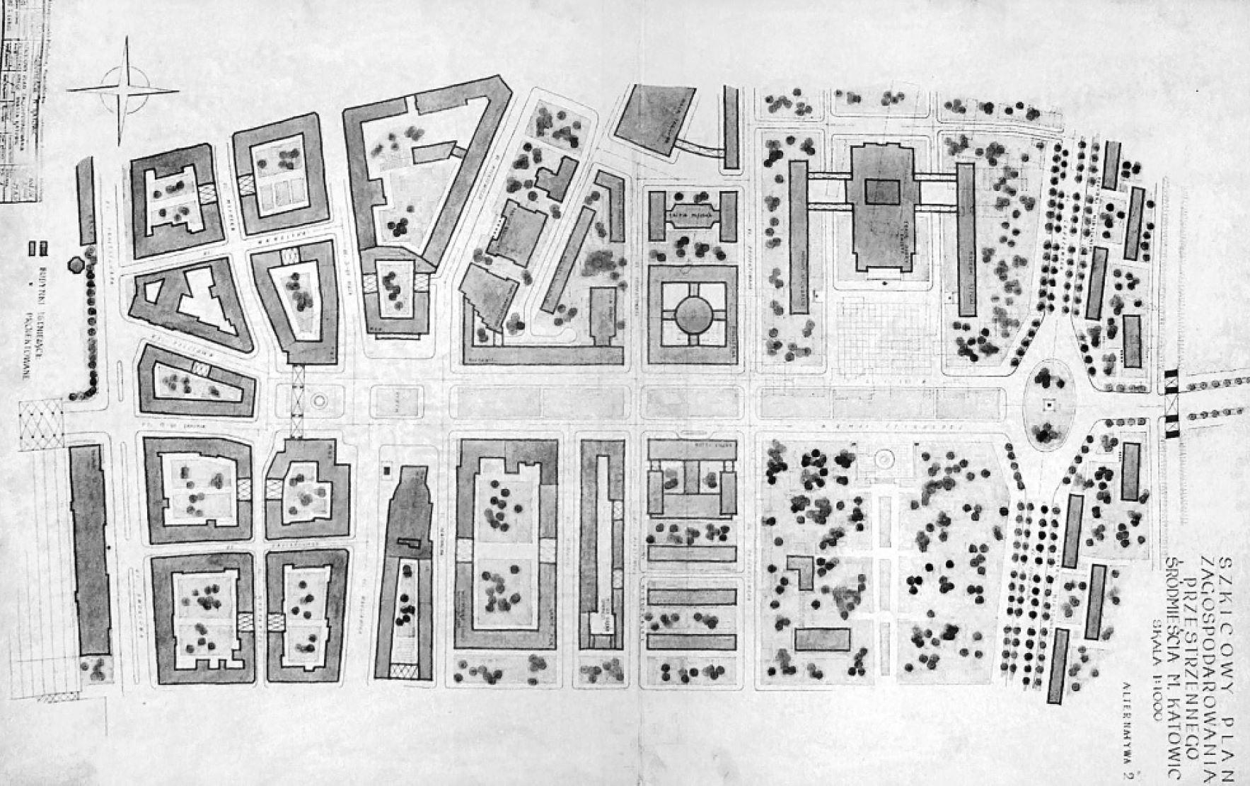 Plan przebudowy z 1951 roku