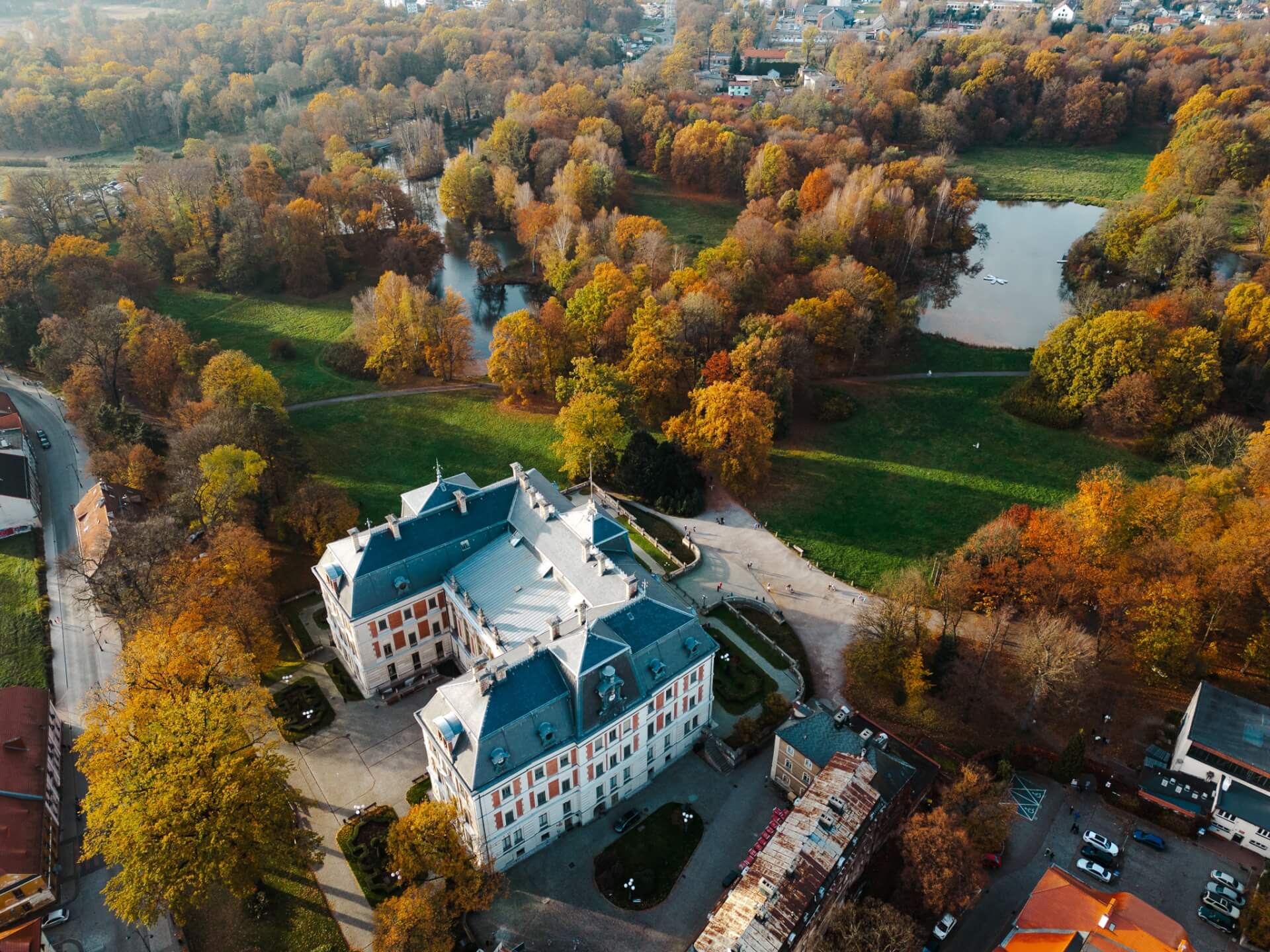 Rynek, park i zamek w Pszczynie