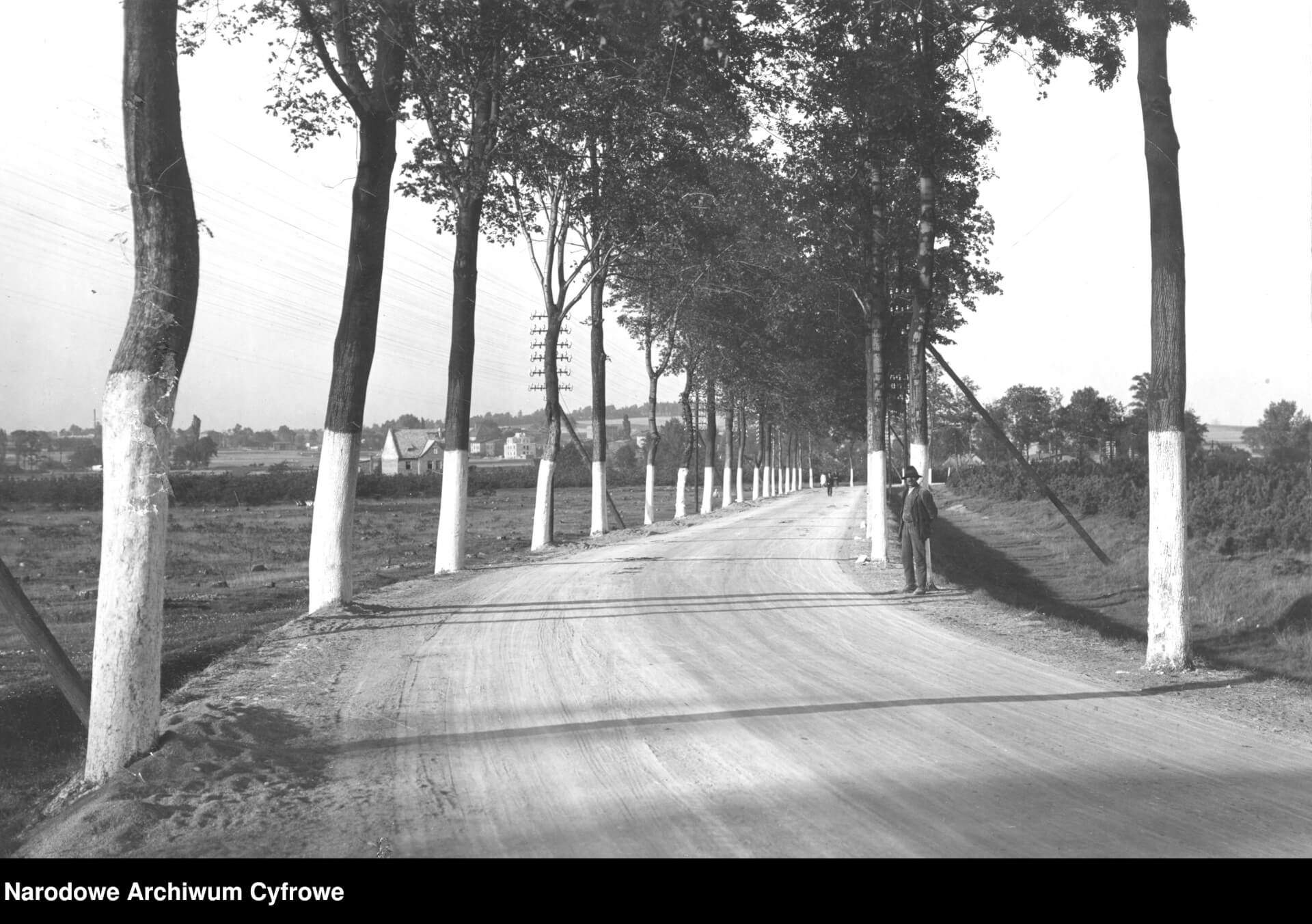 Szosa z Katowic do Mikołowa w roku 1939