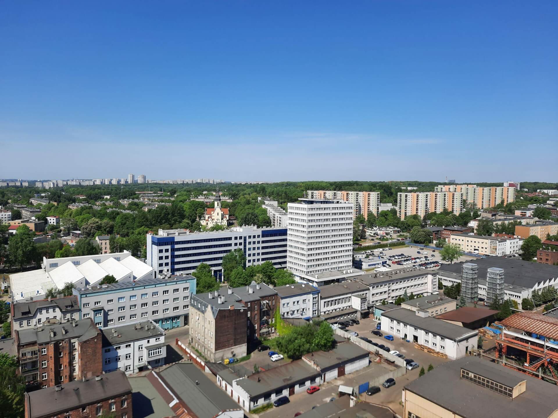 Widok z dachu biurowca DL Tower Katowice