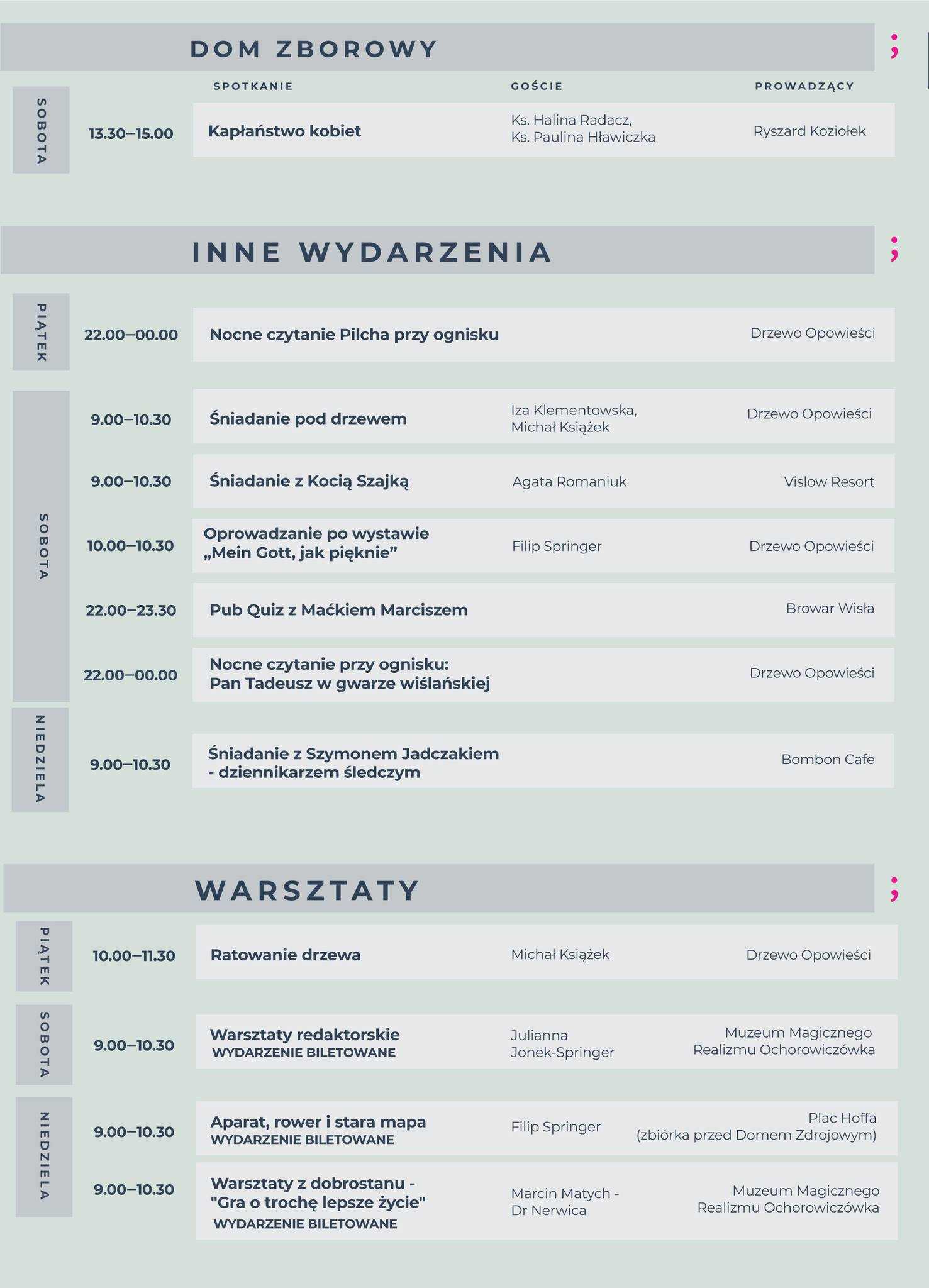 Program Festiwalu Granatowe Góry