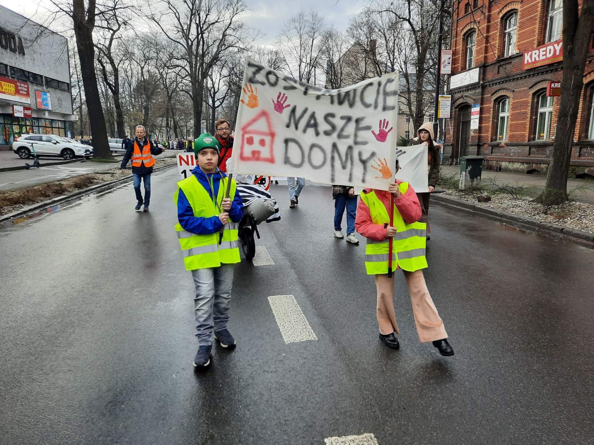 Protest w Mikołowie przeciwko CPK