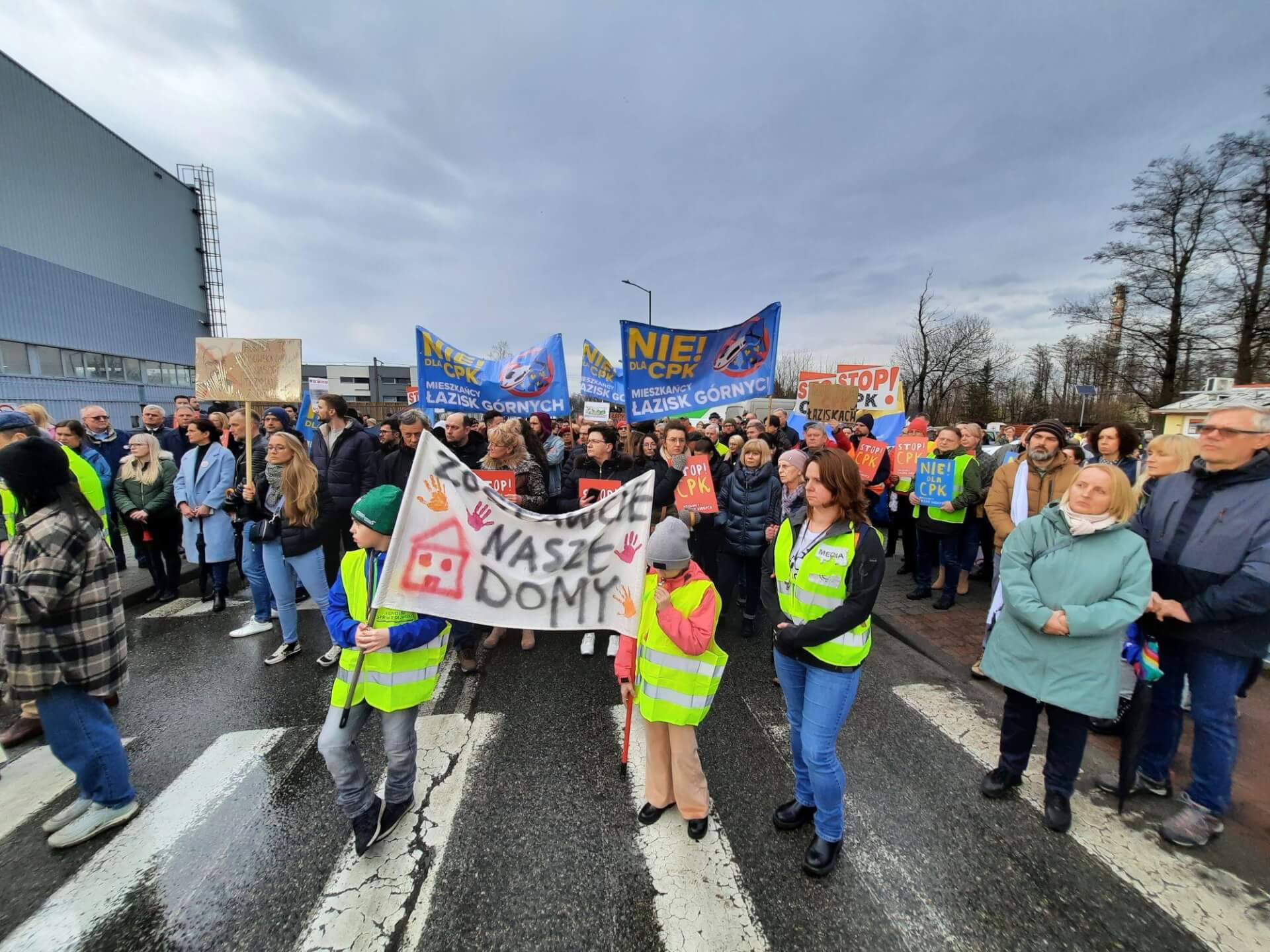 Protest w Mikołowie przeciwko CPK