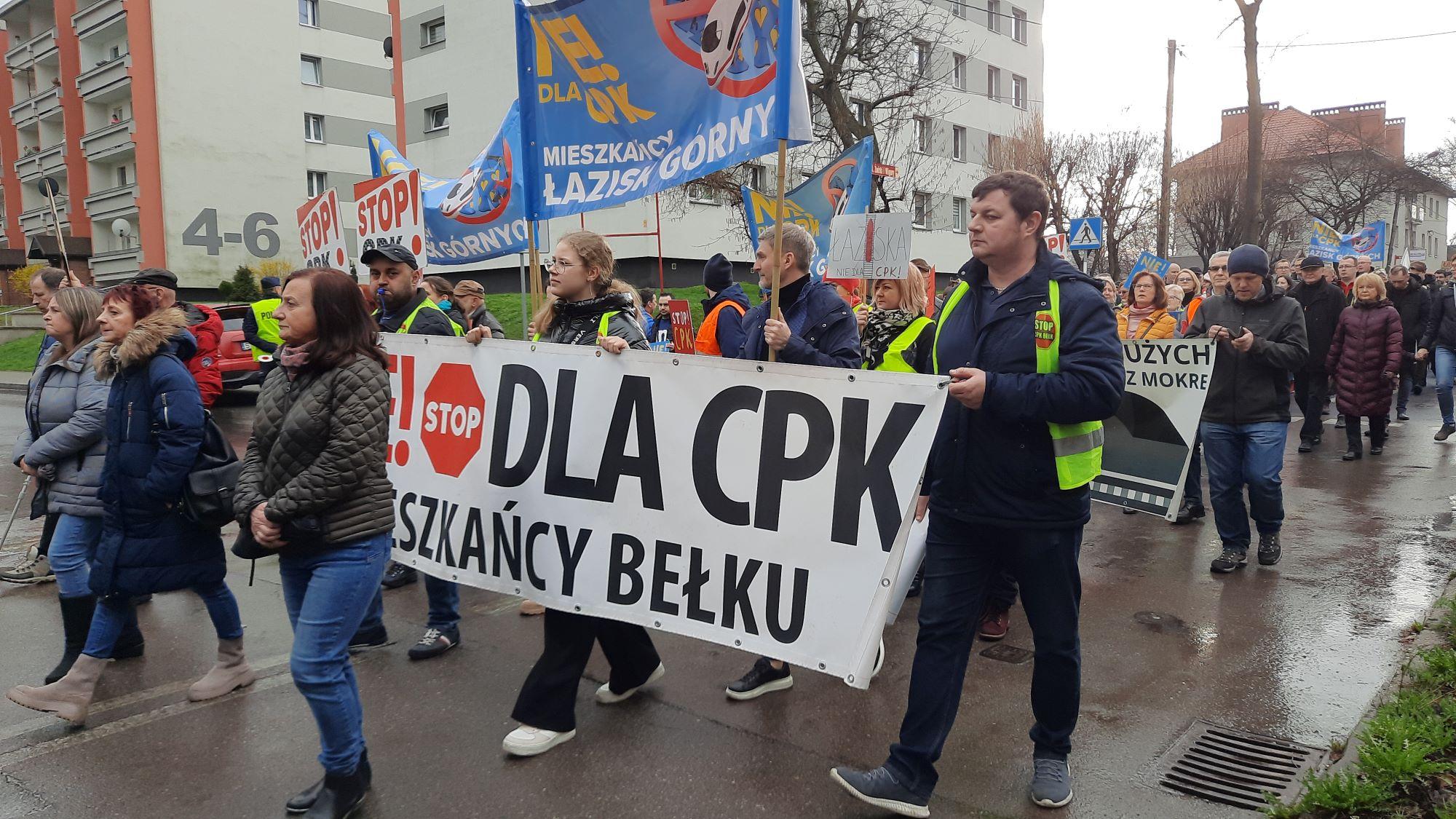 Protest w Mikołowie przeciwko CPK