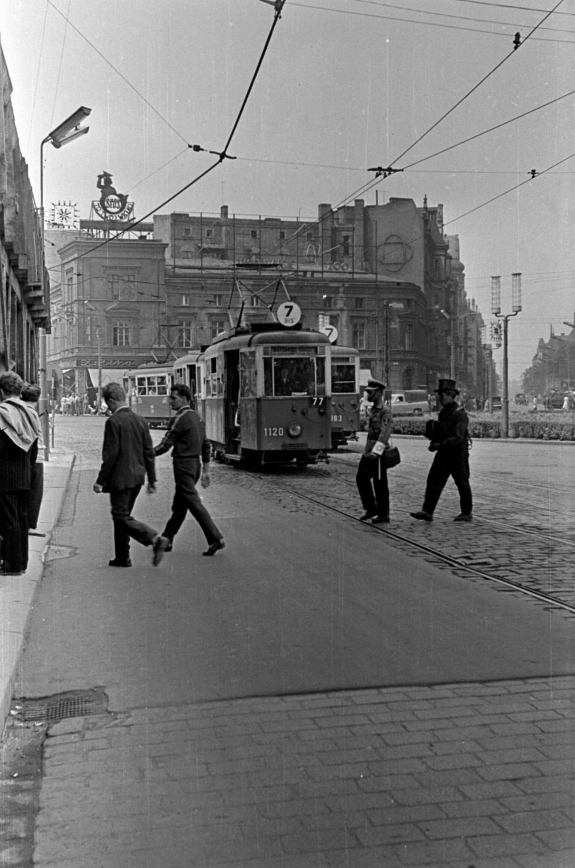 Rynek katowice lata 60 fortepan