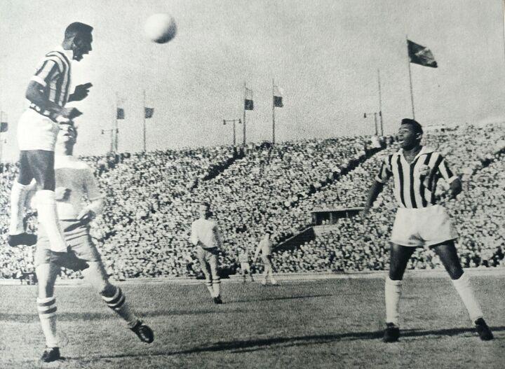 Mecz Kadra PZPN - Santos na Stadionie Śląskim w 1960 roku