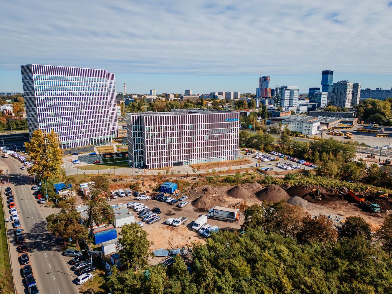 Grundmanna Office Park, budowa Katowice