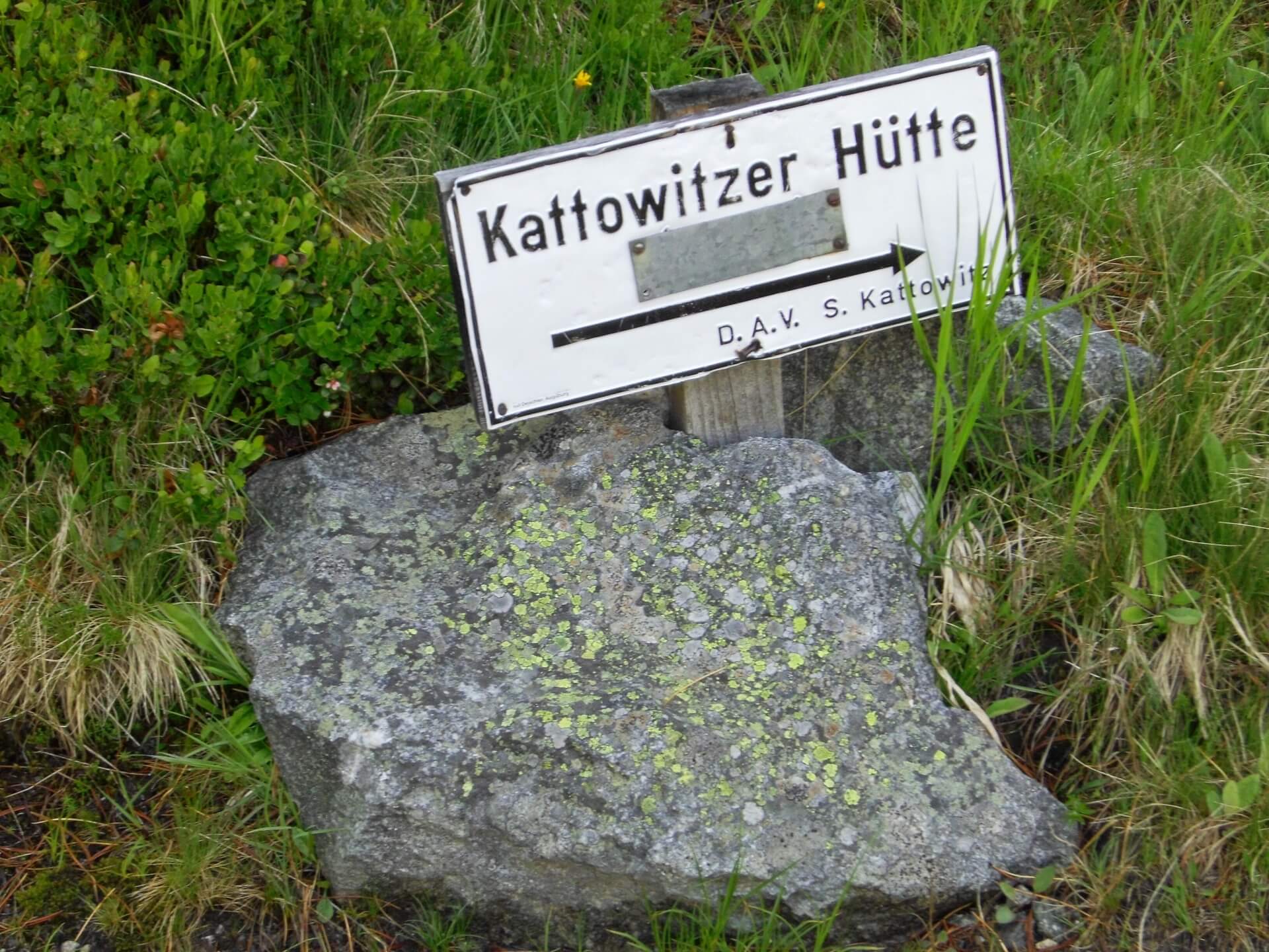 Kattowizer Hutte Alpy tabliczka