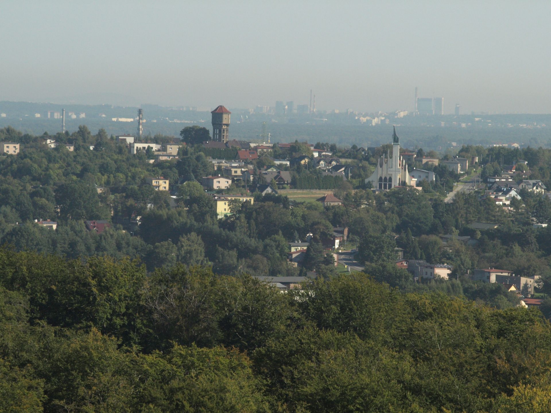 Laziska Gorne widok z haldy Skalny