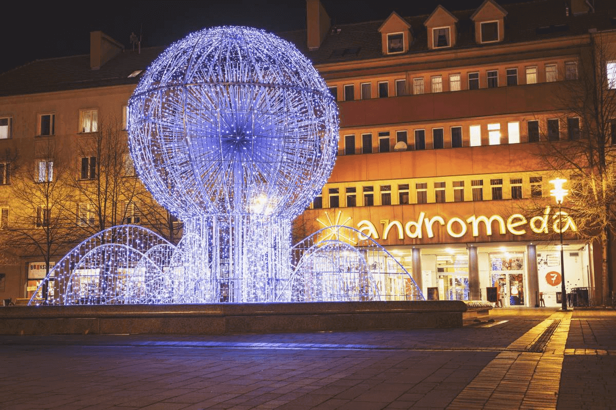 Plac Baczyńskiego w Tychach Andromeda i fontanna