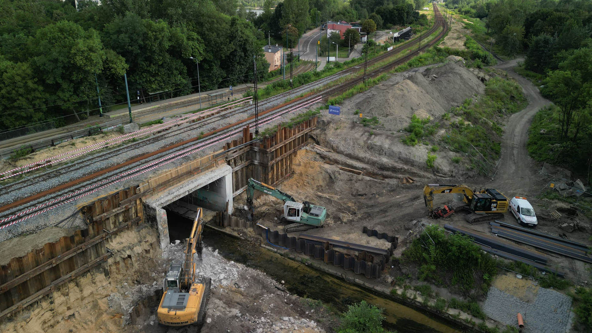 Przebudowa mostu kolejowego nad Rawą w Katowicach