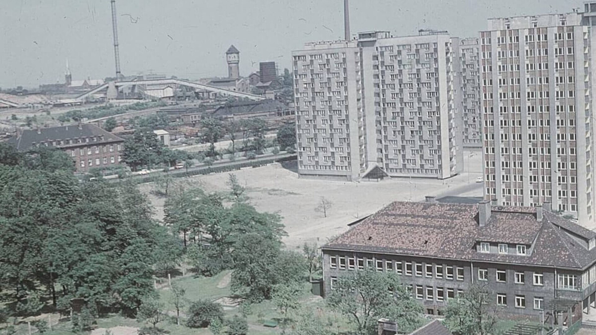 Widok z hotelu Katowice, 1967