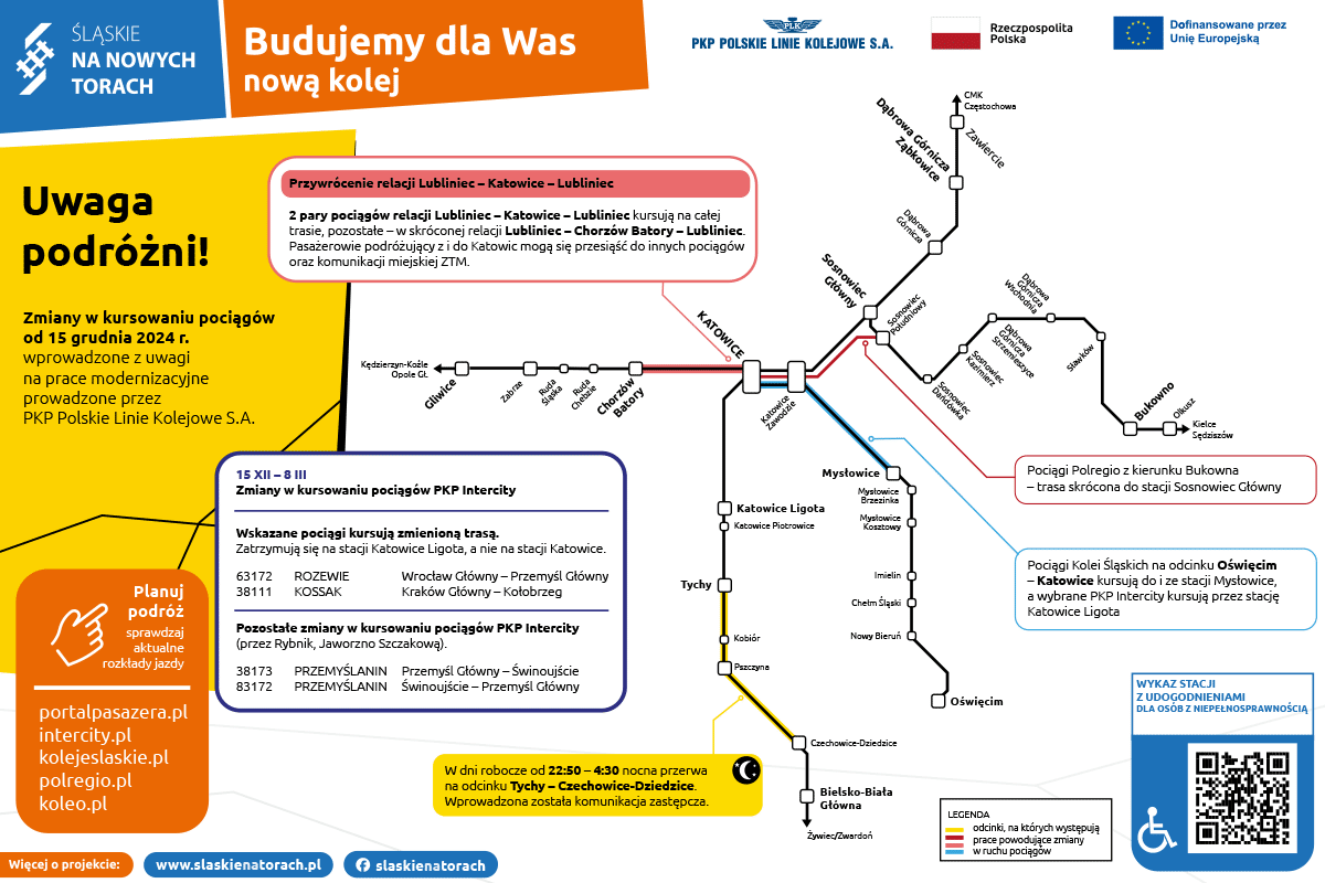 Zmiany w rozkładzie jazdy pociągów.