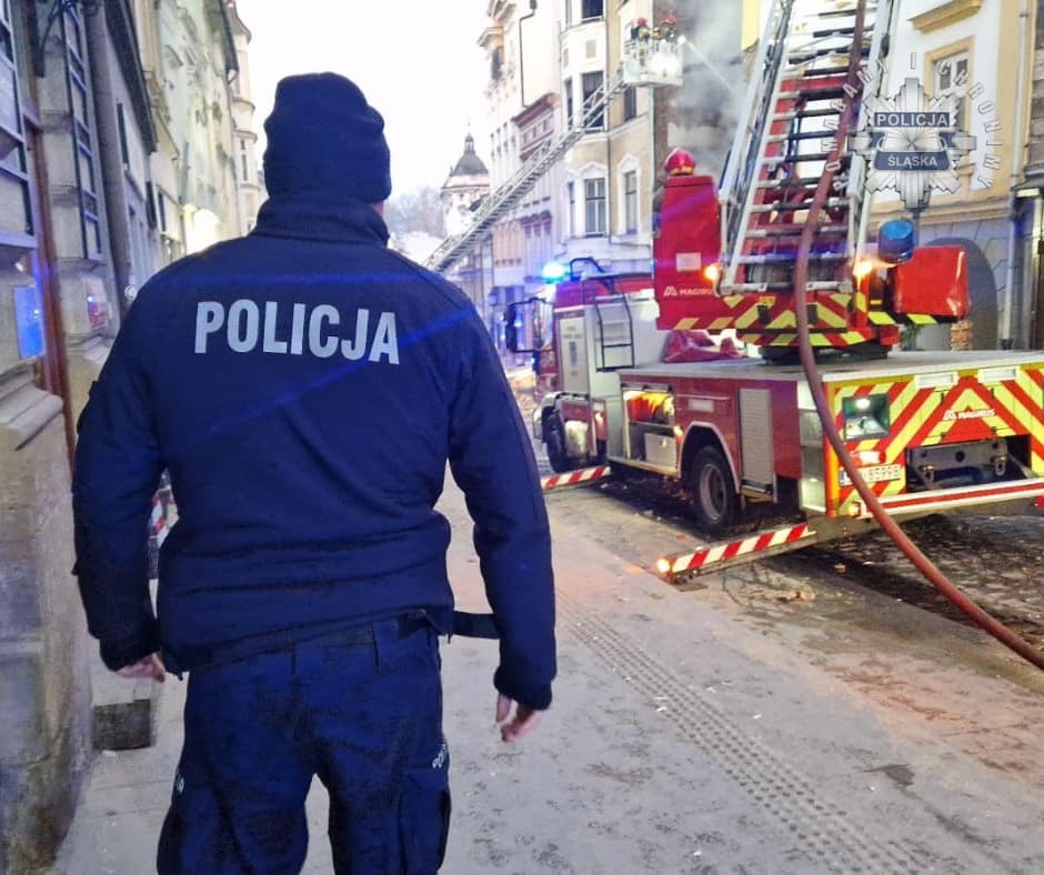 Cieszyn, wybuch i pożar w kamienicy