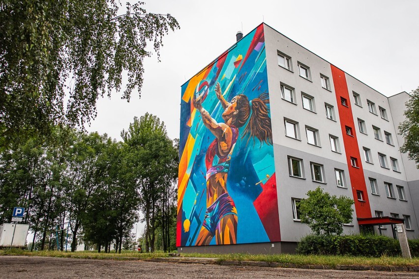 Mural siatkarka sosnowiec 3