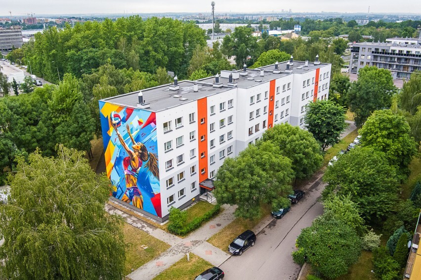 Mural siatkarka sosnowiec 4