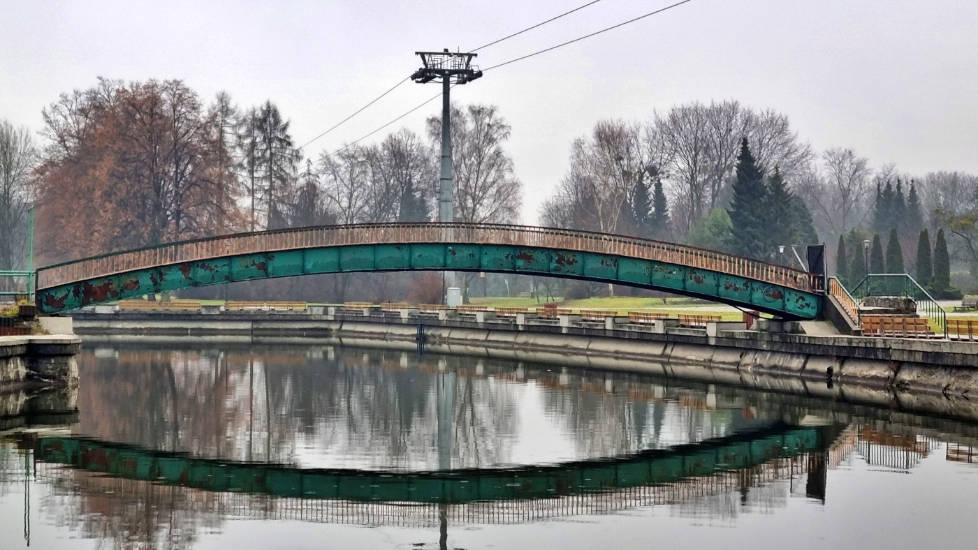 Kanał Regatowy w Parku Śląskim przed modernizacją (styczeń 2023 r.)