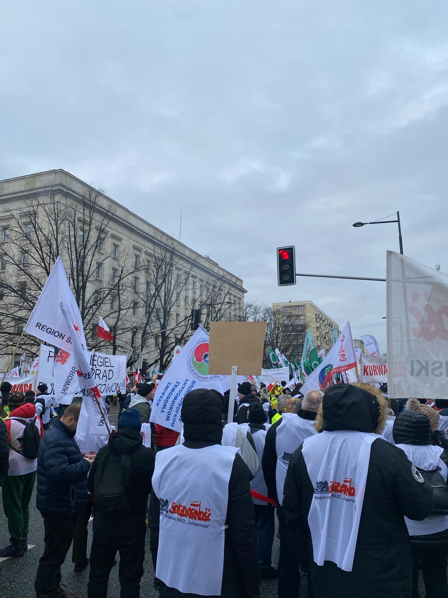 Protest związkowców 9 stycznia 2025 roku