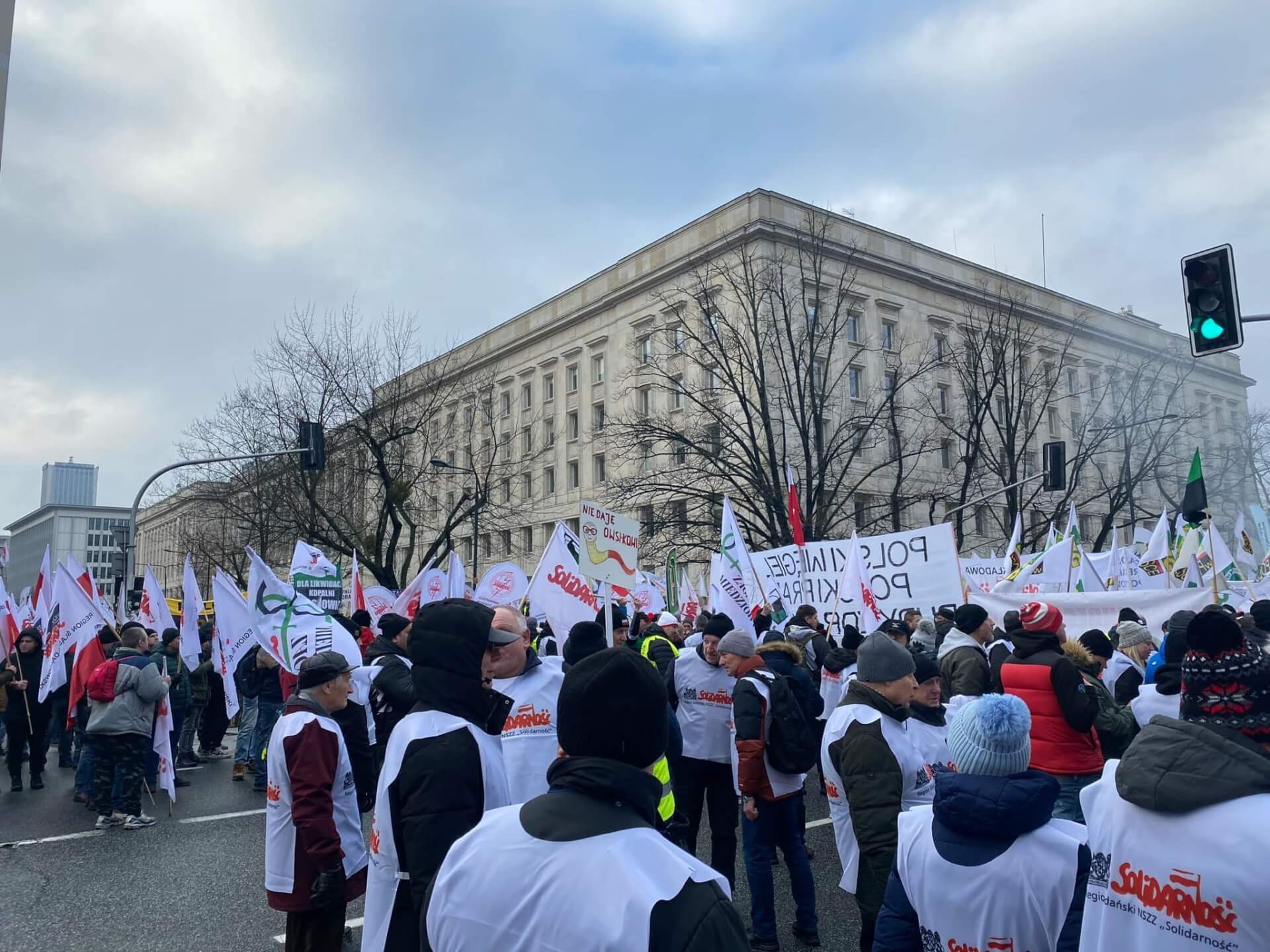 Protest związkowców 9 stycznia 2025 roku