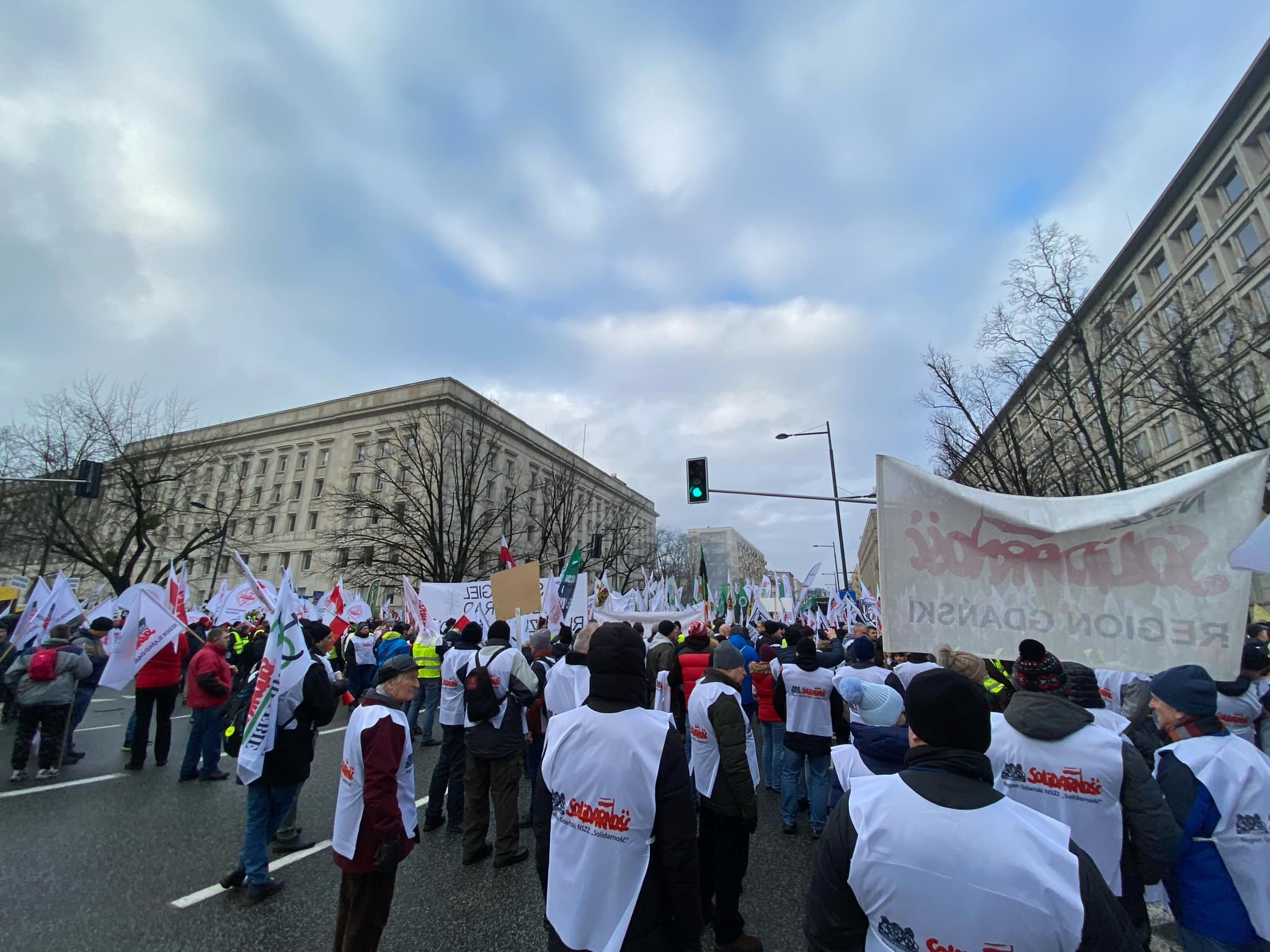 Protest związkowców 9 stycznia 2025 roku