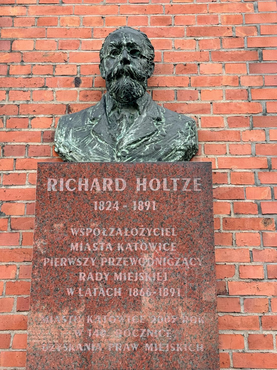 Popiersie Richarda Holtzego, Katowice