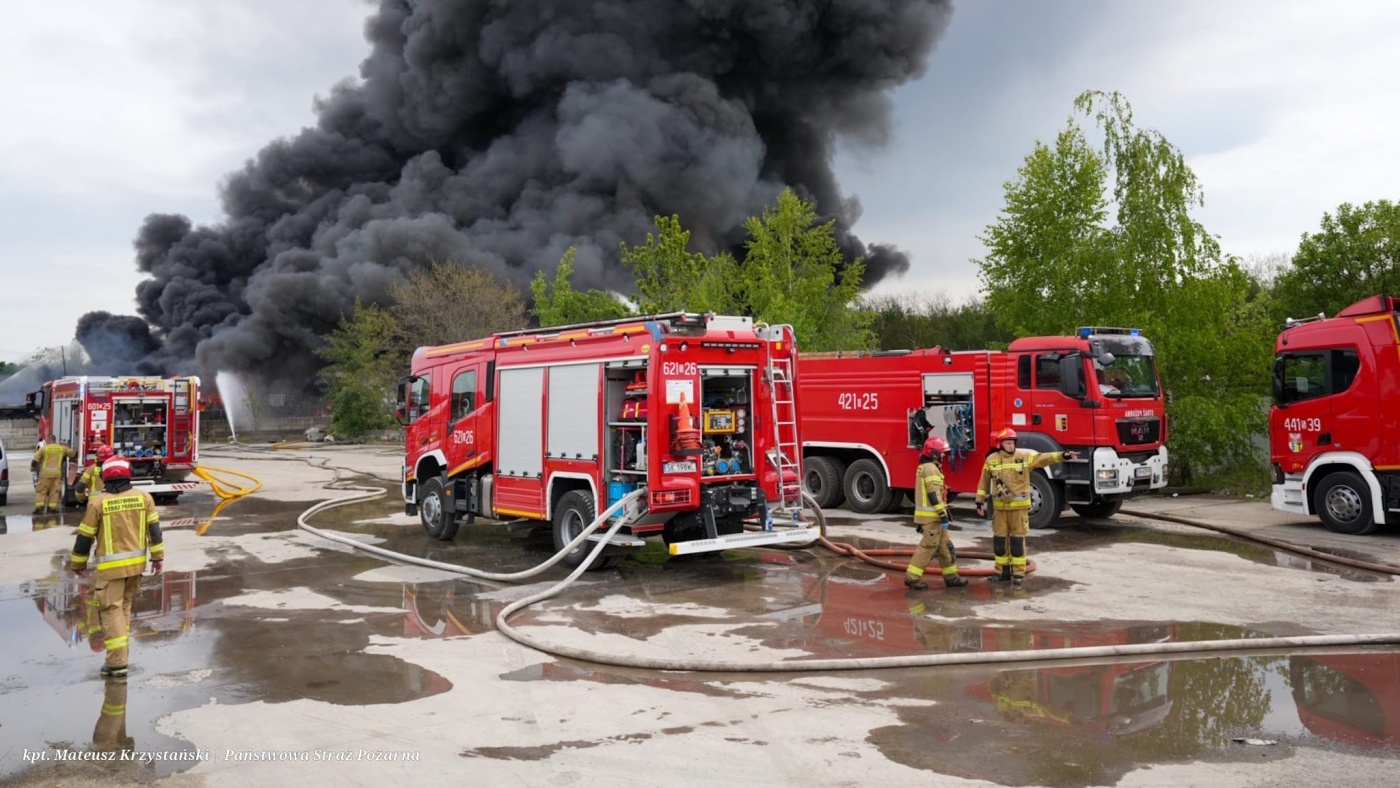 Siemianowice pozar skladowiska 1