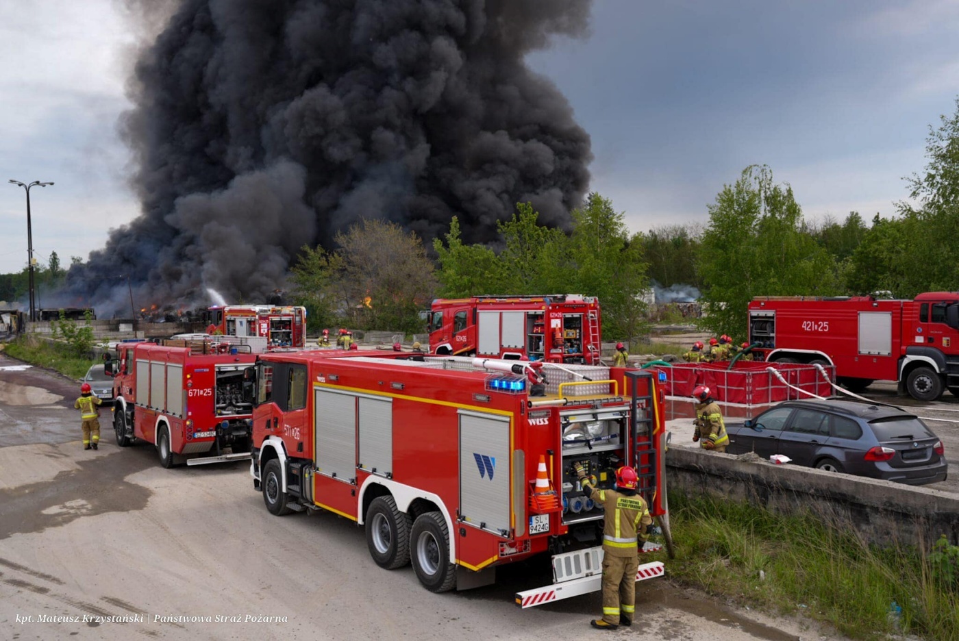 Siemianowice pozar skladowiska odpadow 12