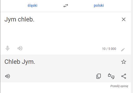 Tlumacz google jezyk slaski 02