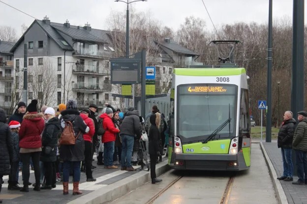 Inauguracja linii 4 w Olsztynie 30 grudnia 2023 (fot. OlsztyńskieTramwaje.pl)